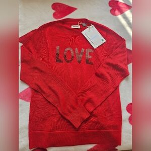 Zadig & Voltaire Red Merino Wool Sweater